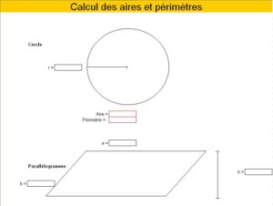 Calcul des aires et périmètres