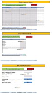 Mes comptes personnels